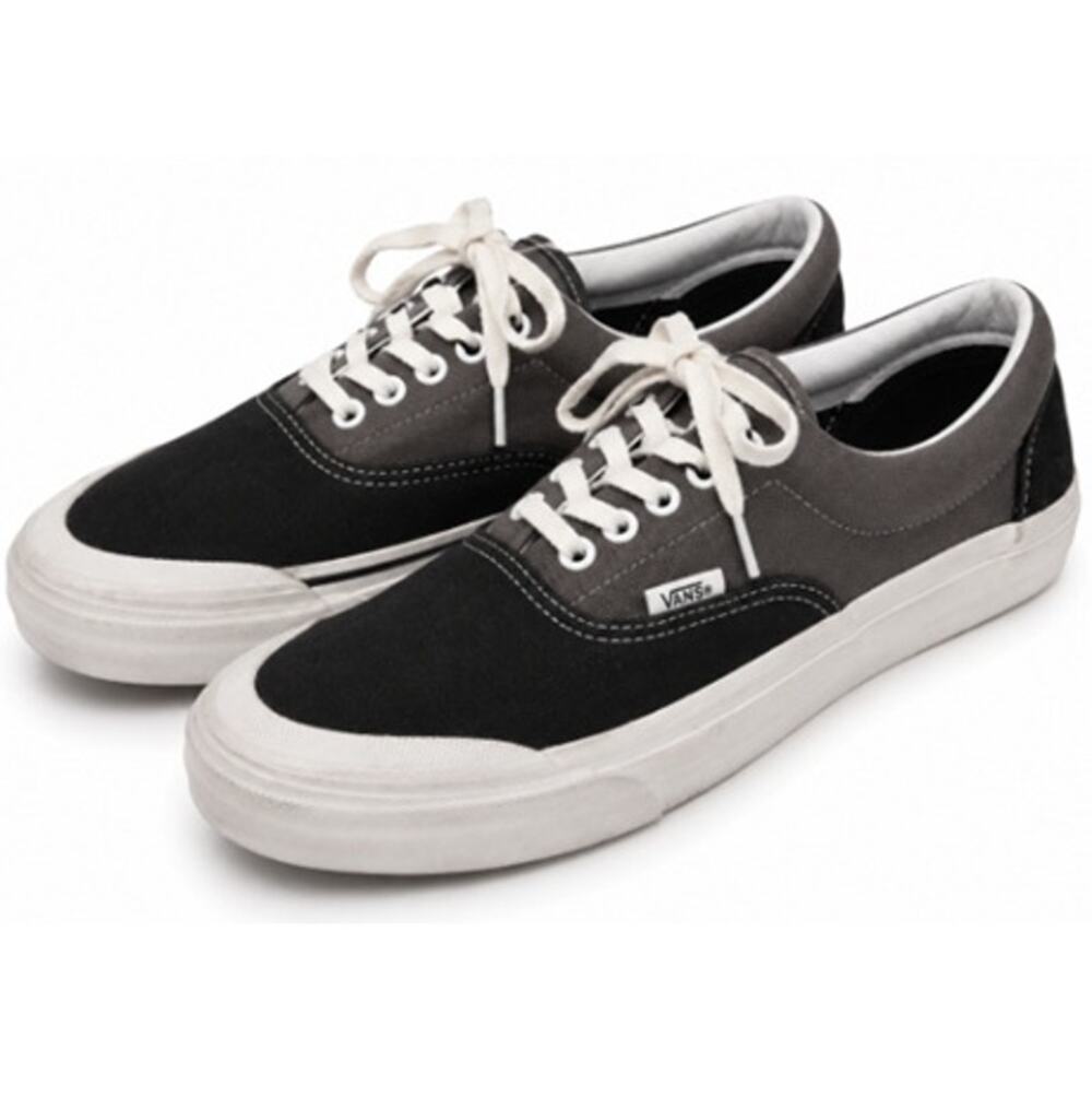 Vans Ruby Black Gray Canvas Lace Up Low Top Skate Sneakers Mens 8.5 Womens 10